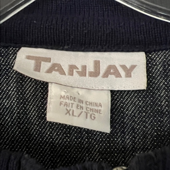 TanJay Two-Tone Jean Jacket with Button Details - Picture 2 of 4